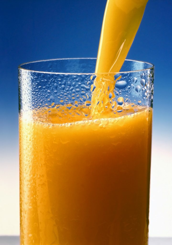 Tasty stress relief: orange juice